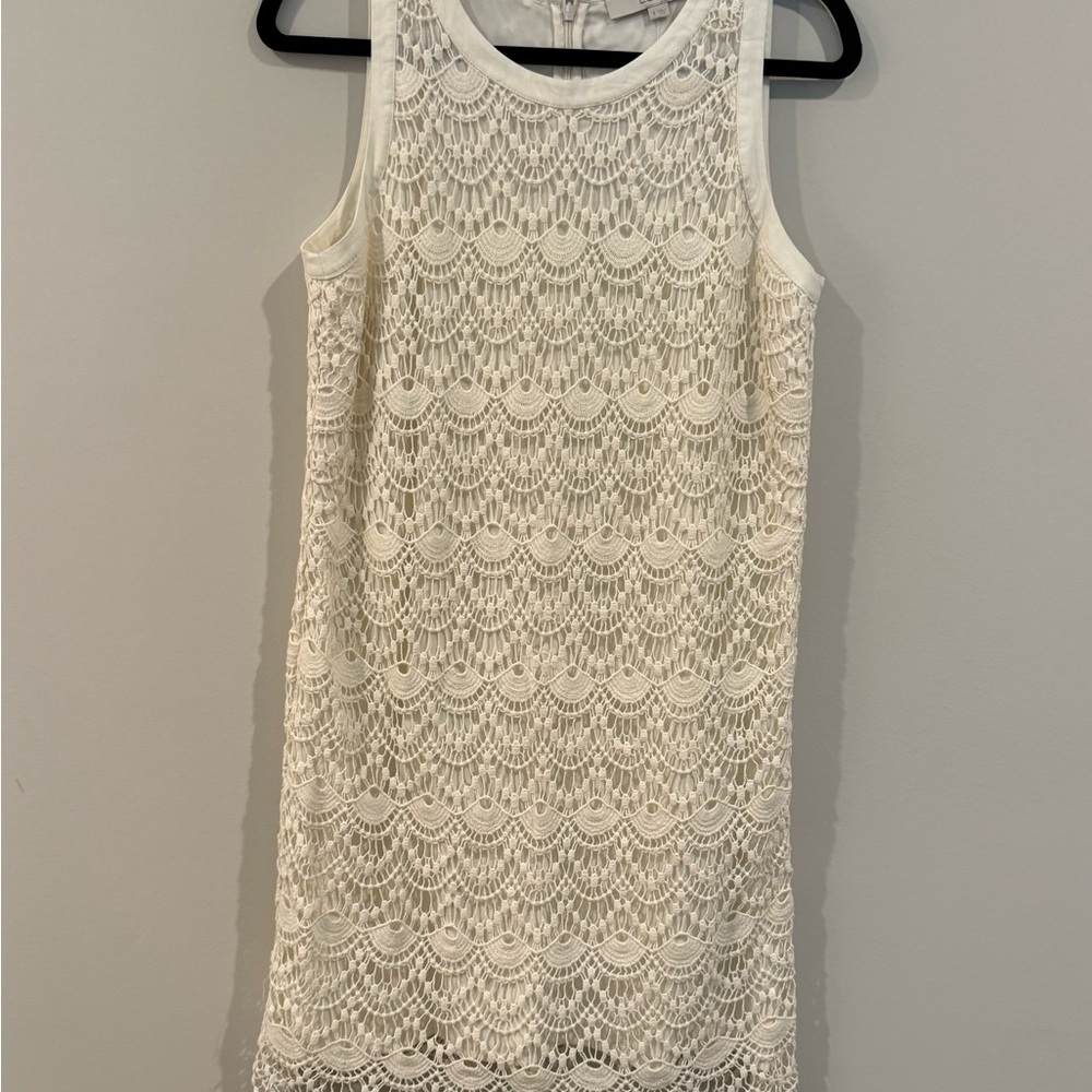LOFT Cream Halter Sheath Mini Dress NWT